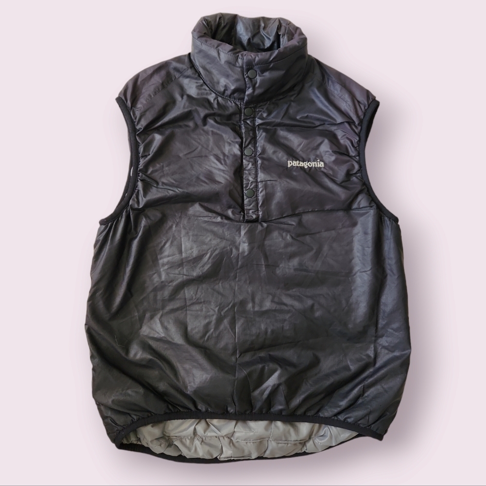 Vintage Patagonia Quarter Snap Pullover Puffer Vest Black